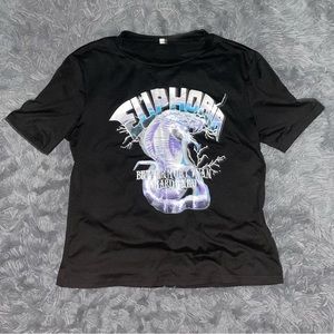 Graphic T Shirt With Snake